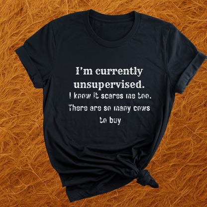 Unsupervised With Cows T-Shirt