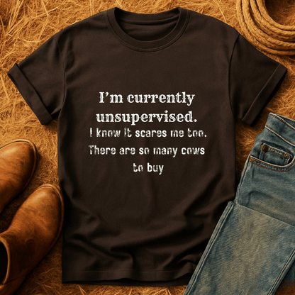 Unsupervised With Cows T-Shirt