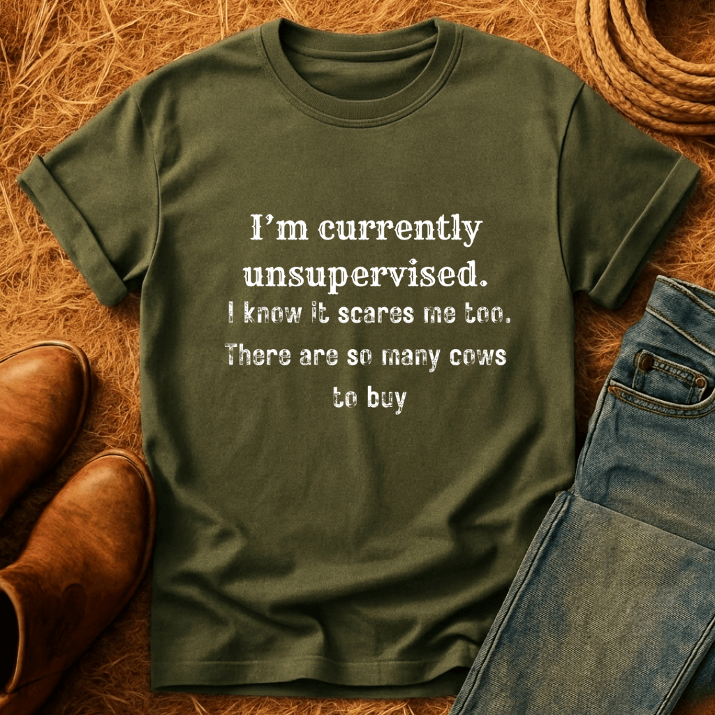 Unsupervised With Cows T-Shirt