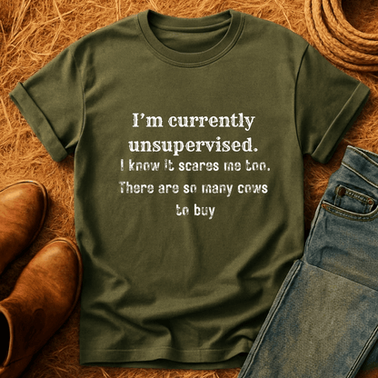Unsupervised With Cows T-Shirt