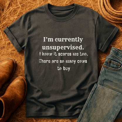 Unsupervised With Cows T-Shirt