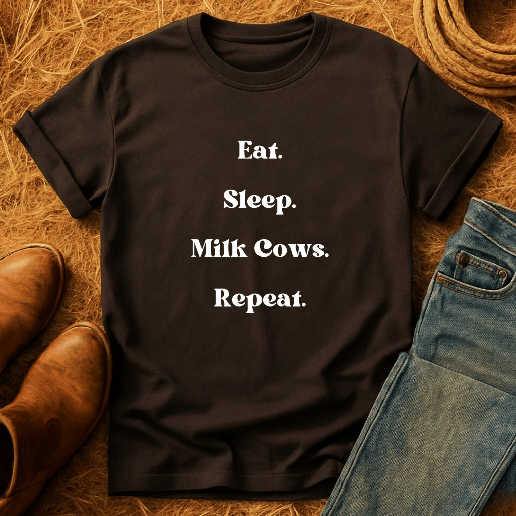 Eat, Sleep, Milk, Repeat T-Shirt