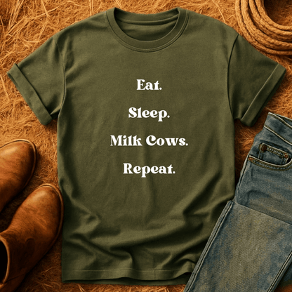 Eat, Sleep, Milk, Repeat T-Shirt