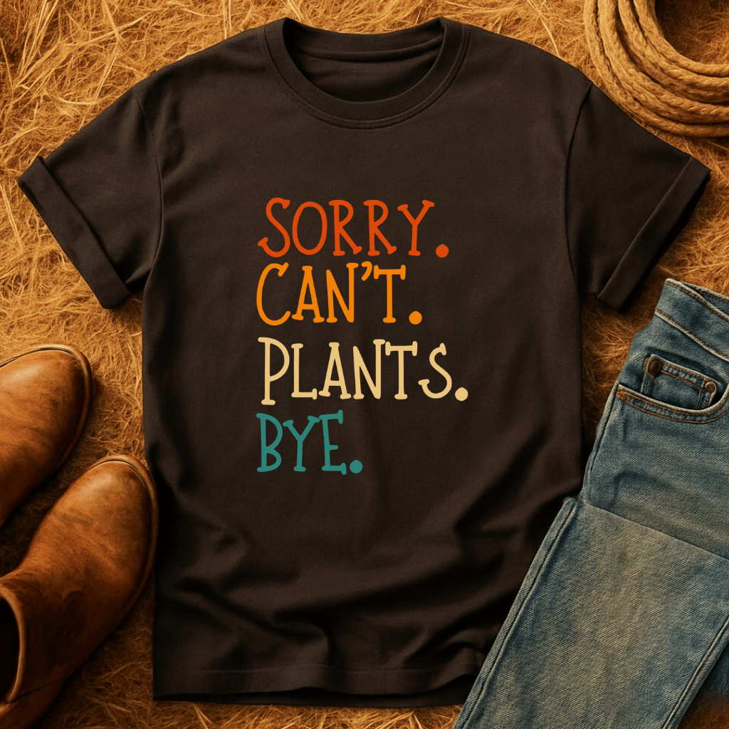 Sorry. Can't. Plants. Bye. T-Shirt