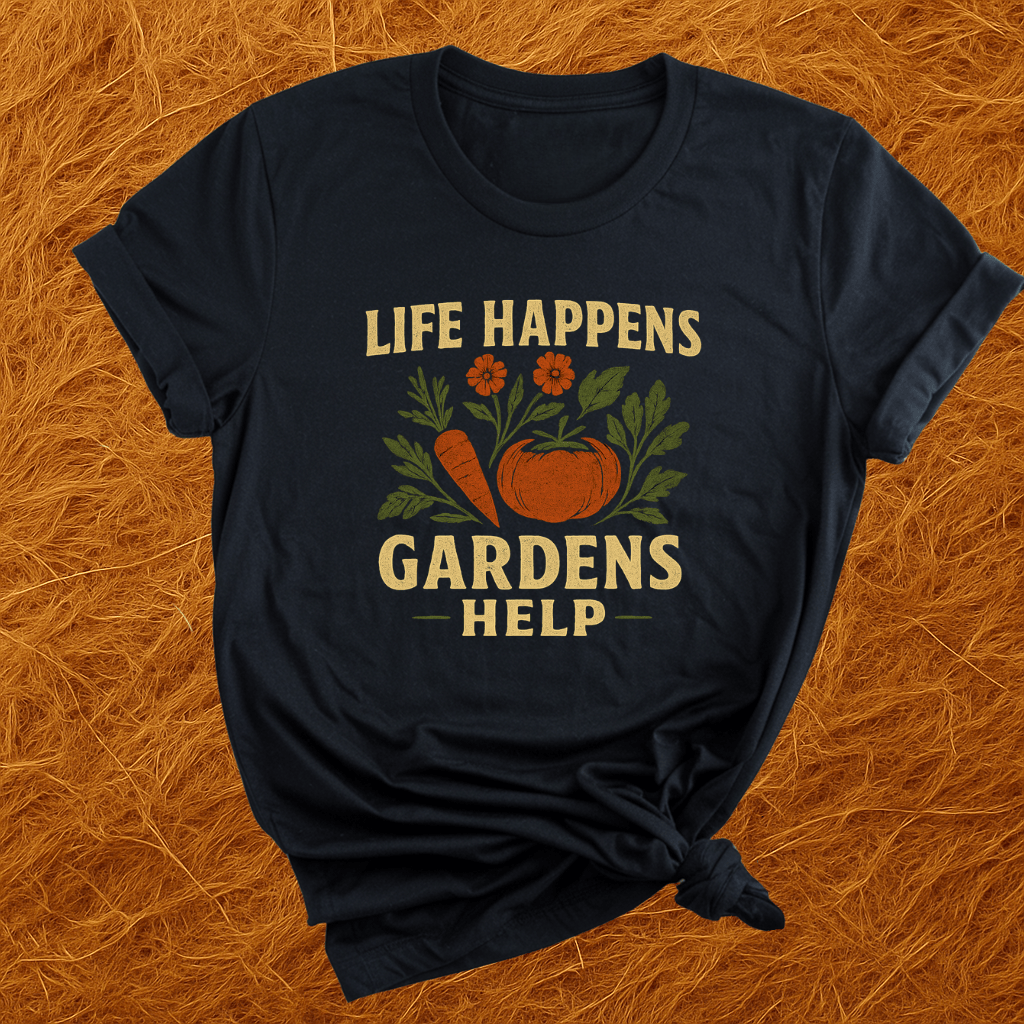 Life Happens. Gardens Help. T-Shirt