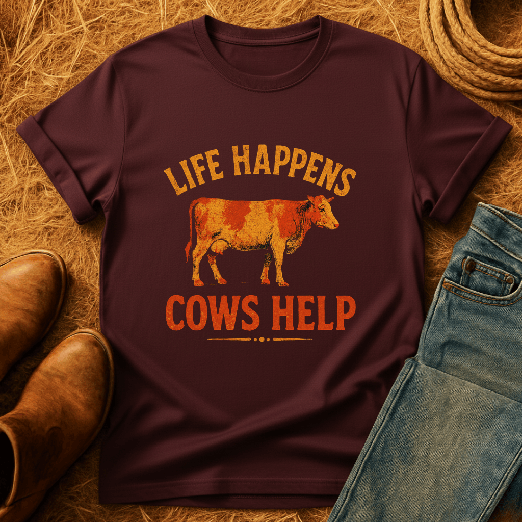 Life Happens. Cows Help. T-Shirt
