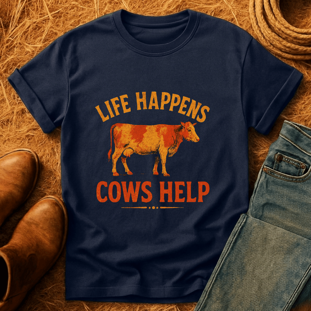 Life Happens. Cows Help. T-Shirt
