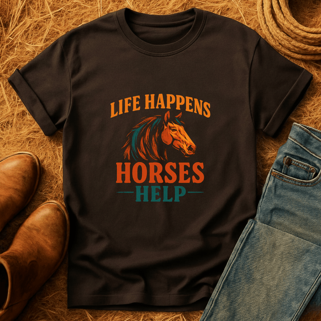 Life Happens. Horses Help. T-Shirt