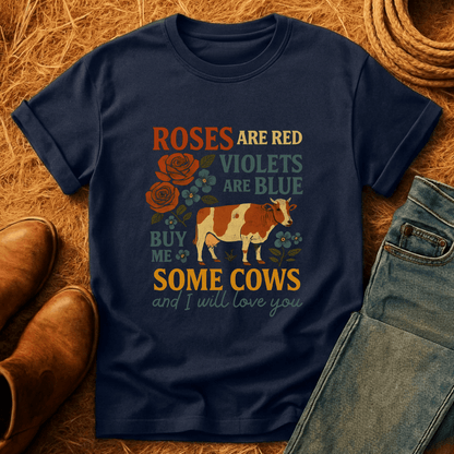 Roses Are Red Cows T-Shirt