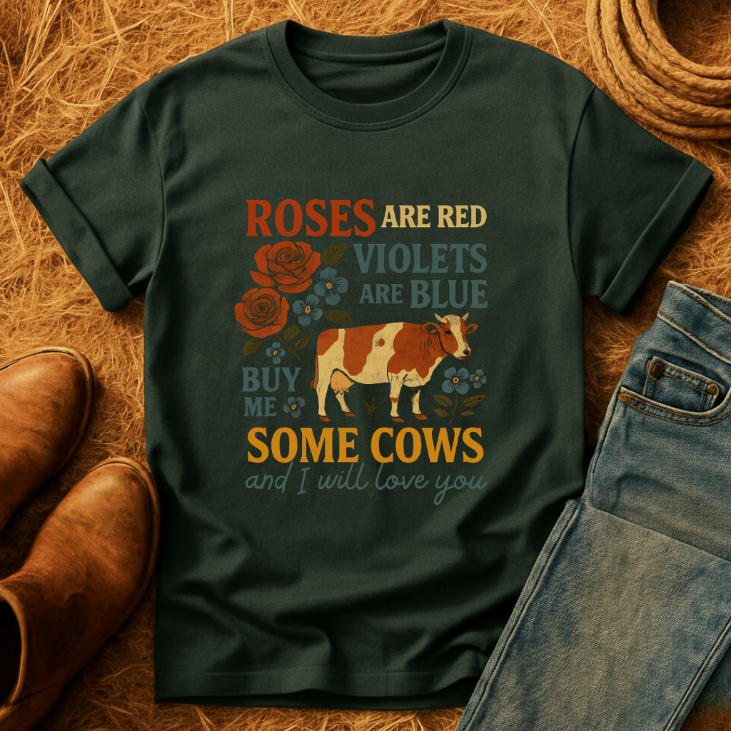 Roses Are Red Cows T-Shirt