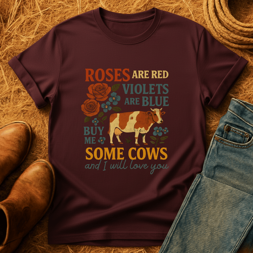 Roses Are Red Cows T-Shirt