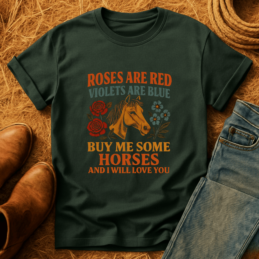 Roses Are Red Horses T-Shirt