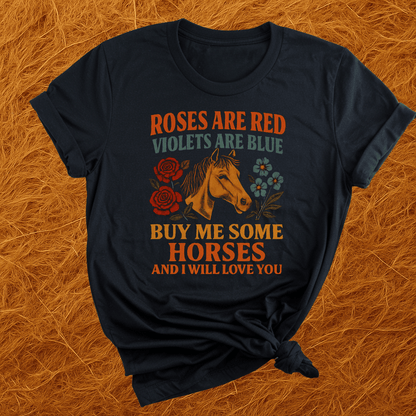 Roses Are Red Horses T-Shirt