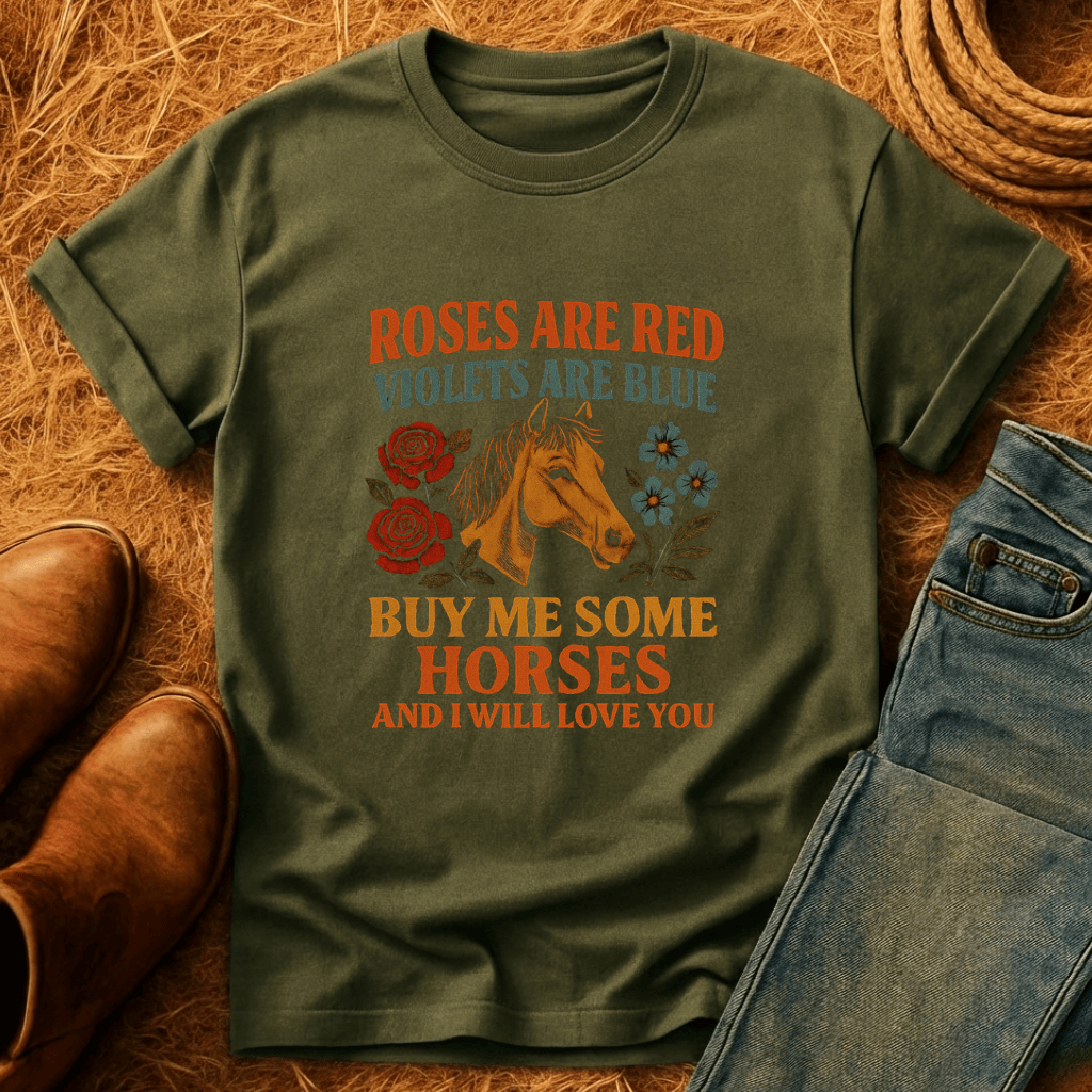 Roses Are Red Horses T-Shirt