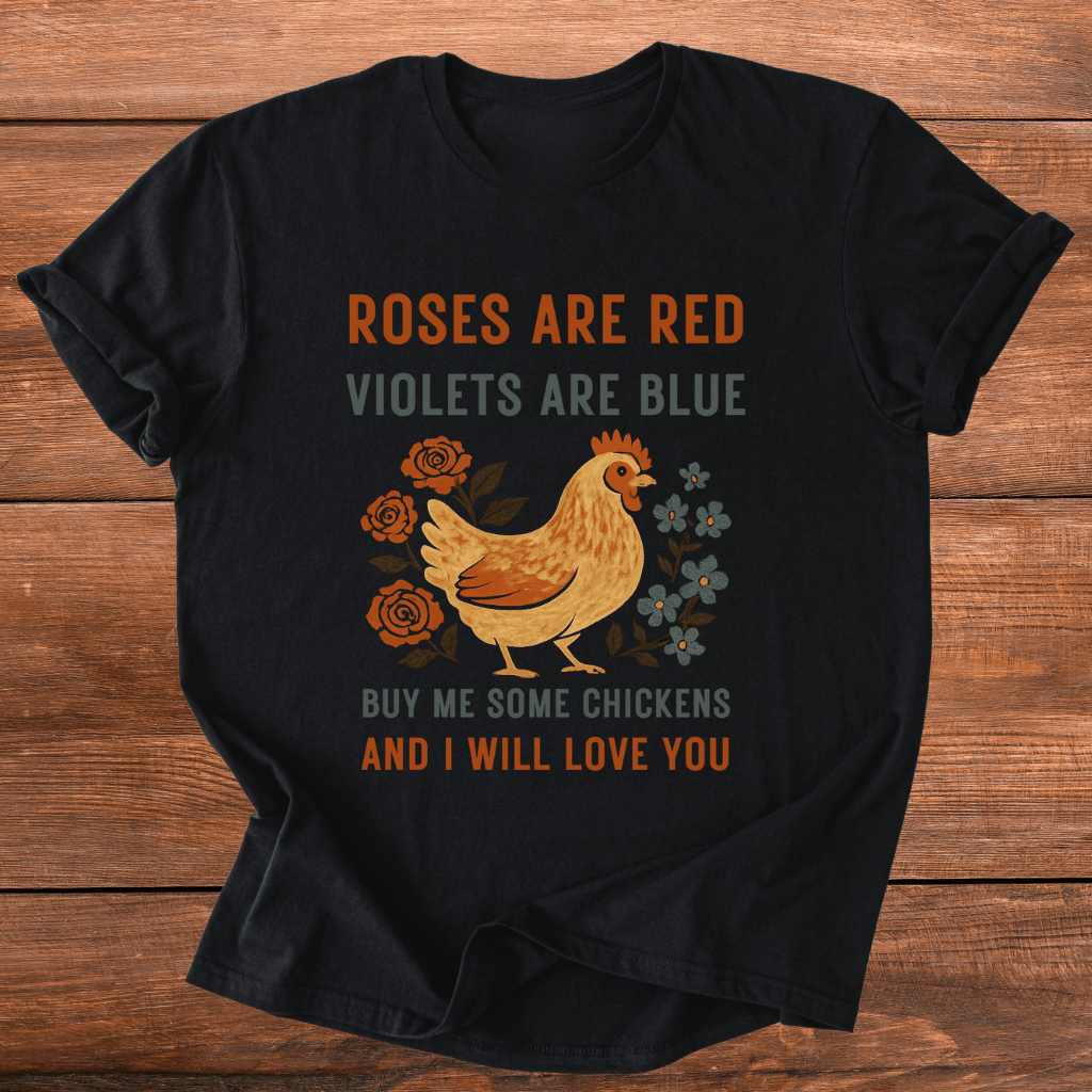 Roses Are Red Chickens T-Shirt