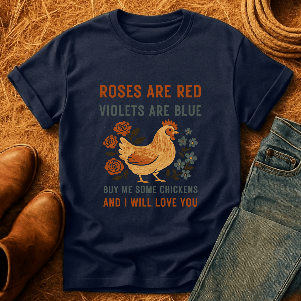 Roses Are Red Chickens T-Shirt