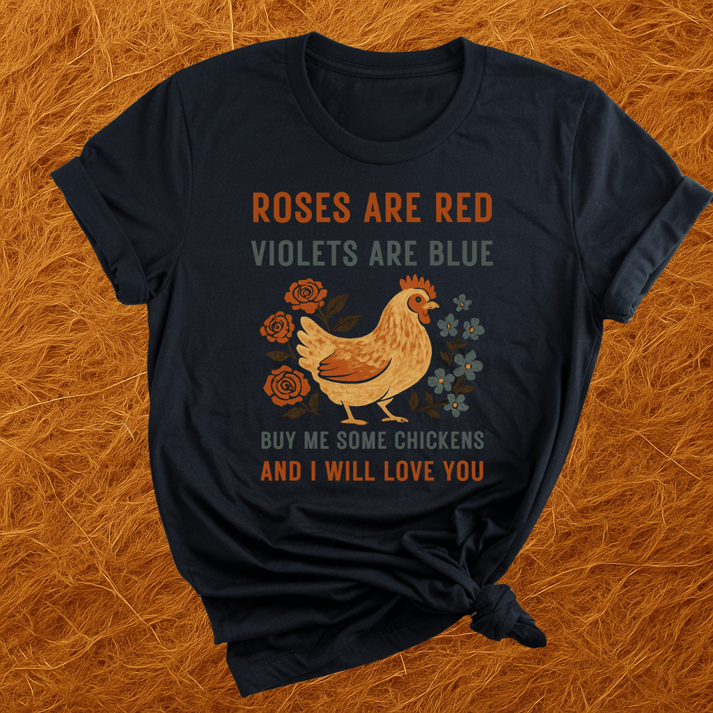 Roses Are Red Chickens T-Shirt