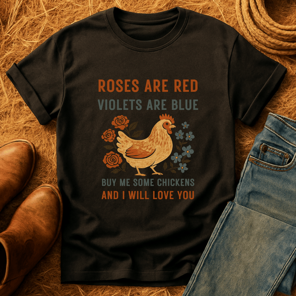 Roses Are Red Chickens T-Shirt