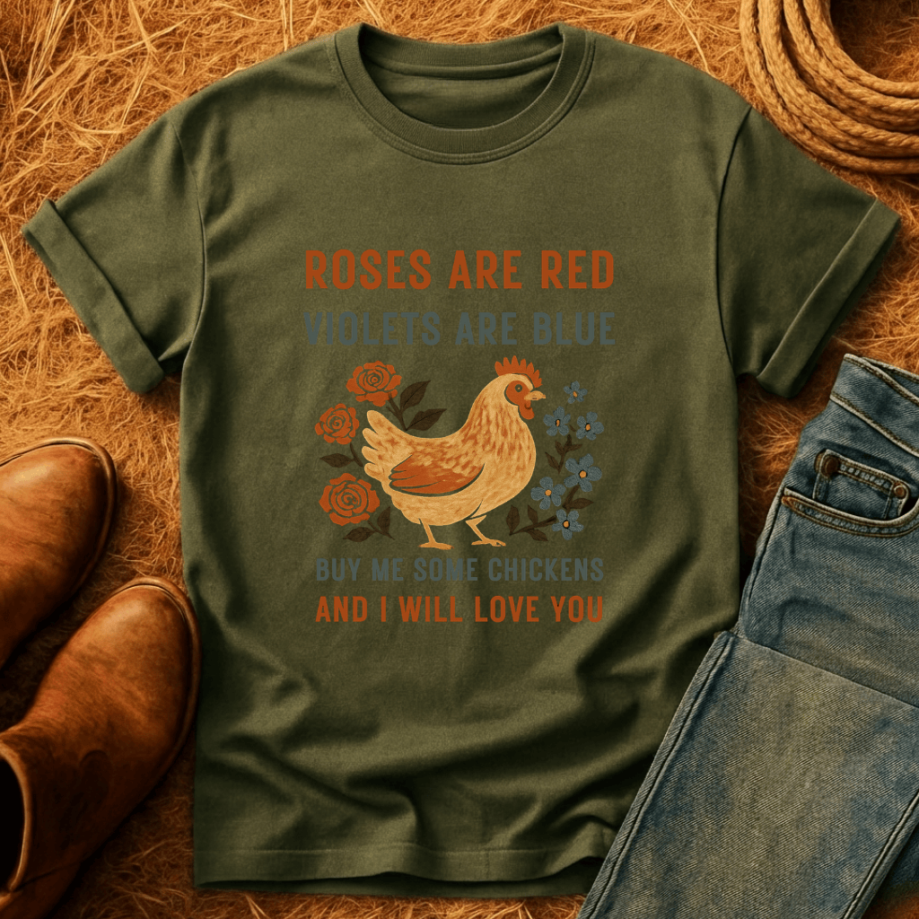 Roses Are Red Chickens T-Shirt