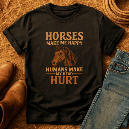 Horses Make Me Happy T-Shirt