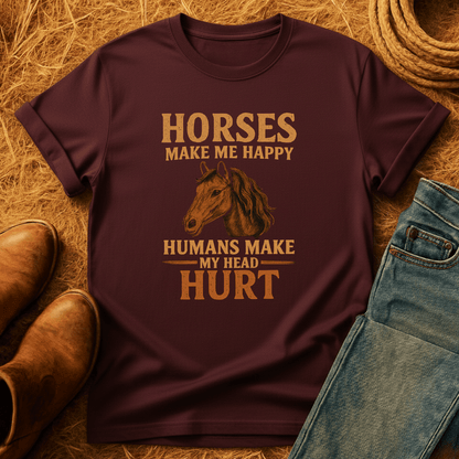 Horses Make Me Happy T-Shirt