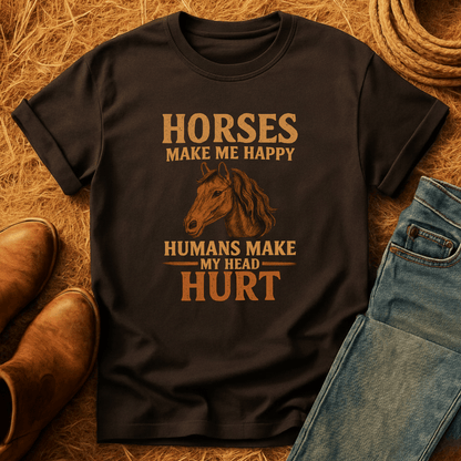 Horses Make Me Happy T-Shirt