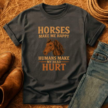 Horses Make Me Happy T-Shirt