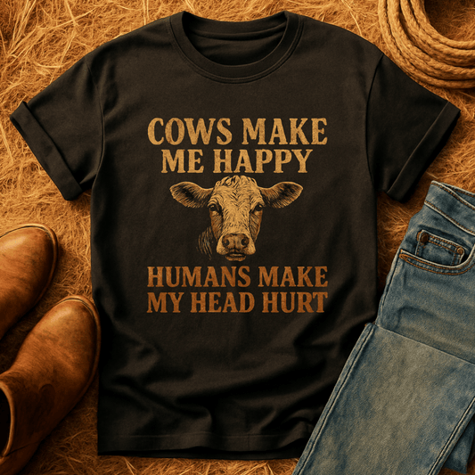 Cows Make Me Happy T-Shirt