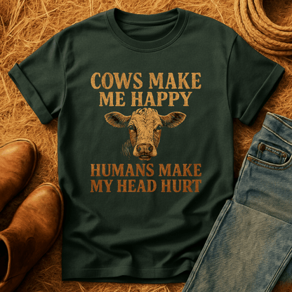 Cows Make Me Happy T-Shirt
