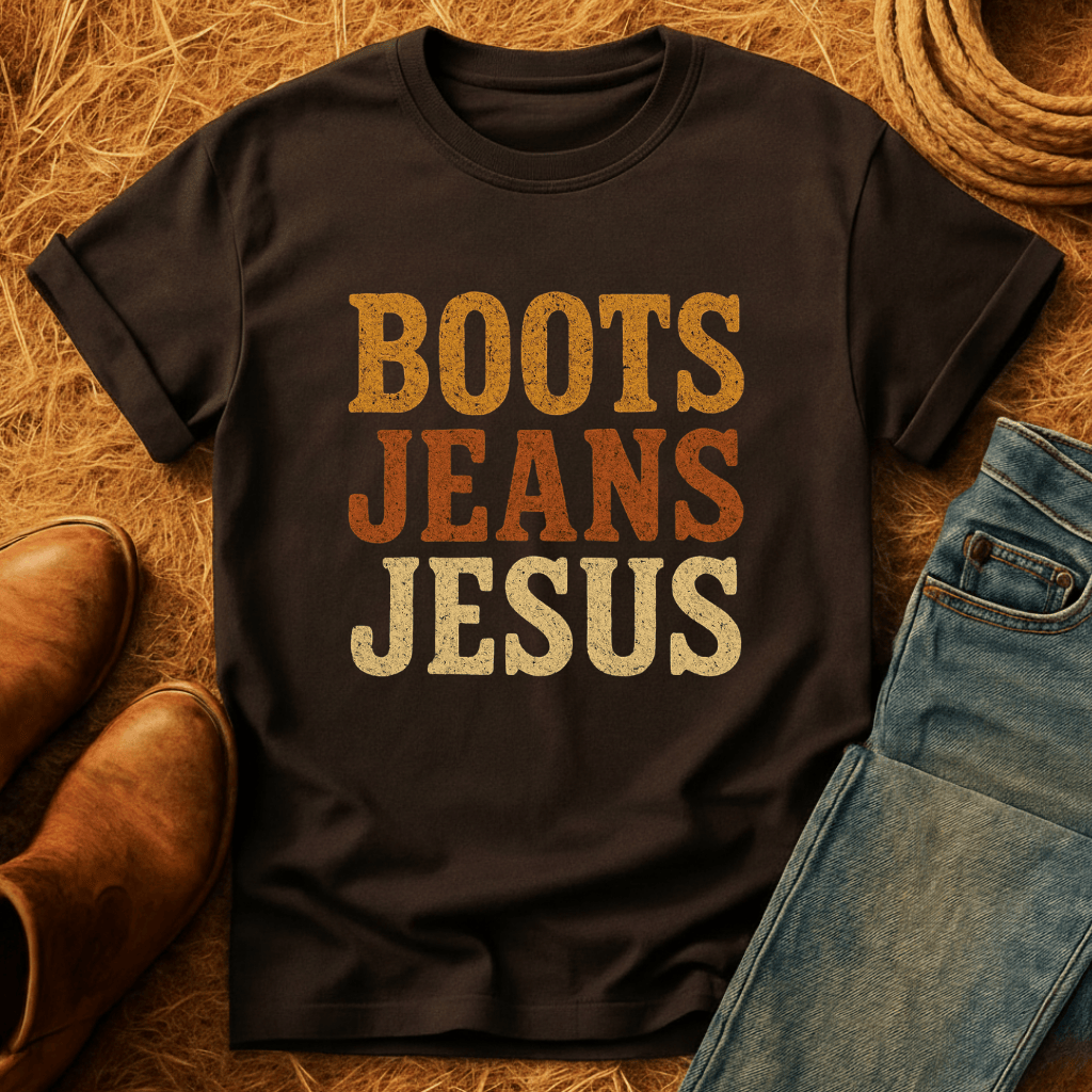 Boots, Jeans & Jesus T-Shirt