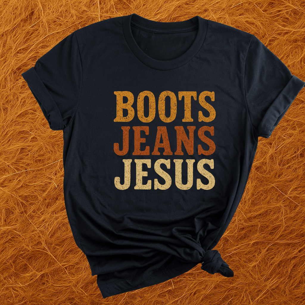 Boots, Jeans & Jesus T-Shirt