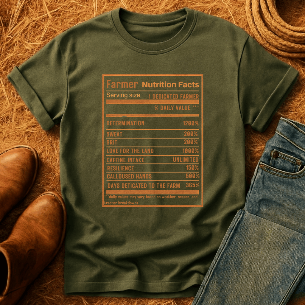 Farmer Nutrition Facts T-Shirt