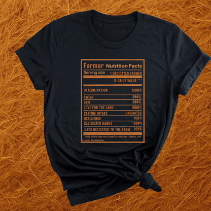 Farmer Nutrition Facts T-Shirt