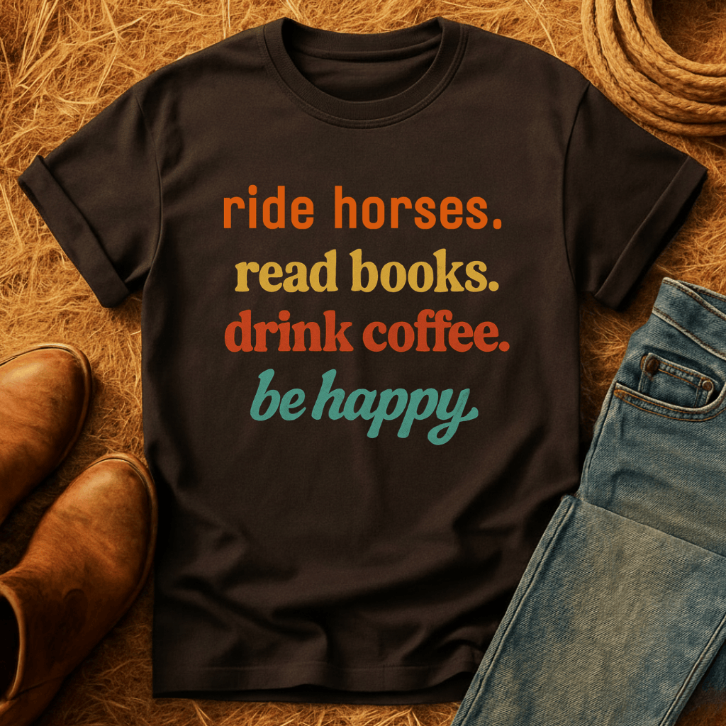 Horses, Books & Coffee T-Shirt