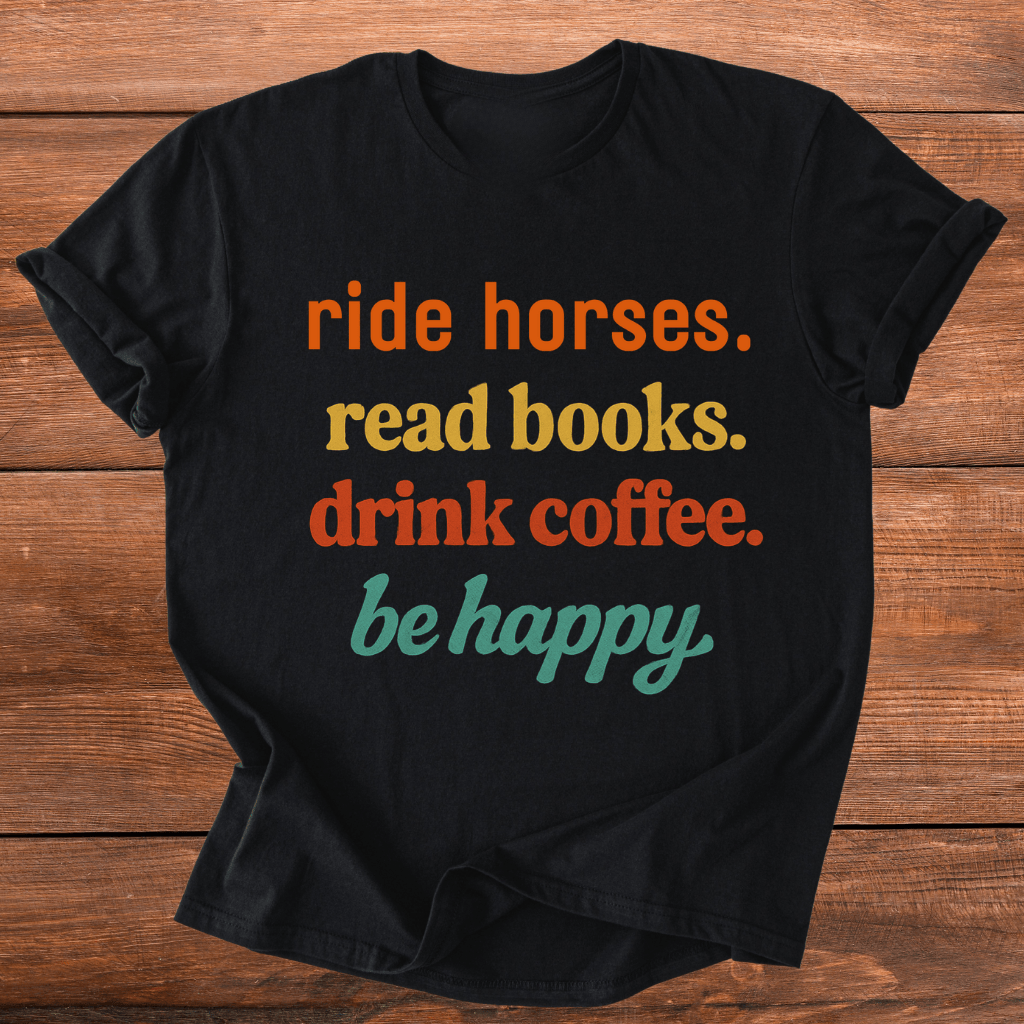 Horses, Books & Coffee T-Shirt