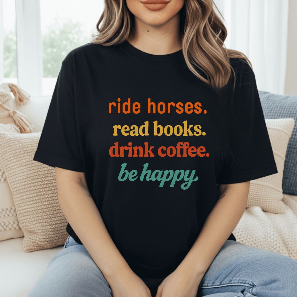 Horses, Books & Coffee T-Shirt