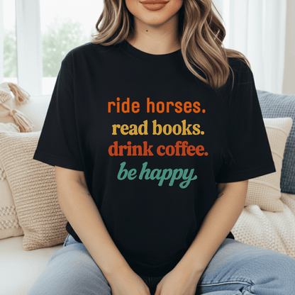 Horses, Books & Coffee T-Shirt