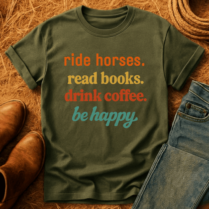 Horses, Books & Coffee T-Shirt