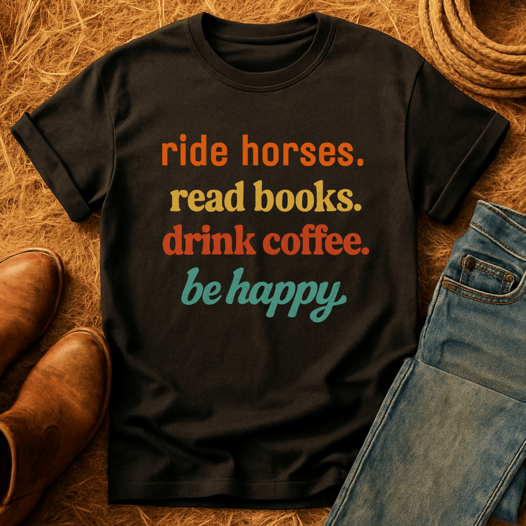 Horses, Books & Coffee T-Shirt