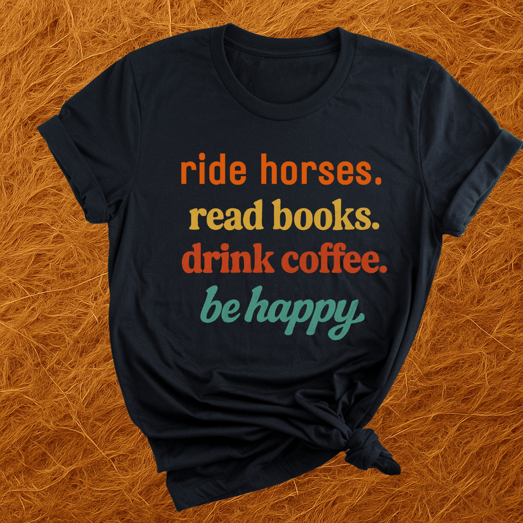 Horses, Books & Coffee T-Shirt