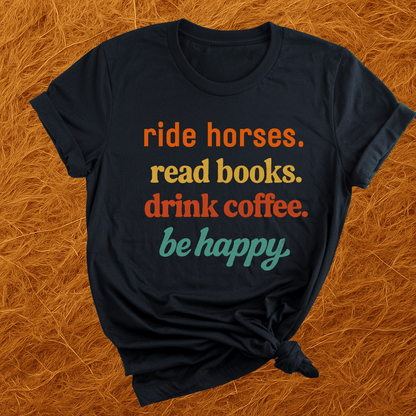 Horses, Books & Coffee T-Shirt