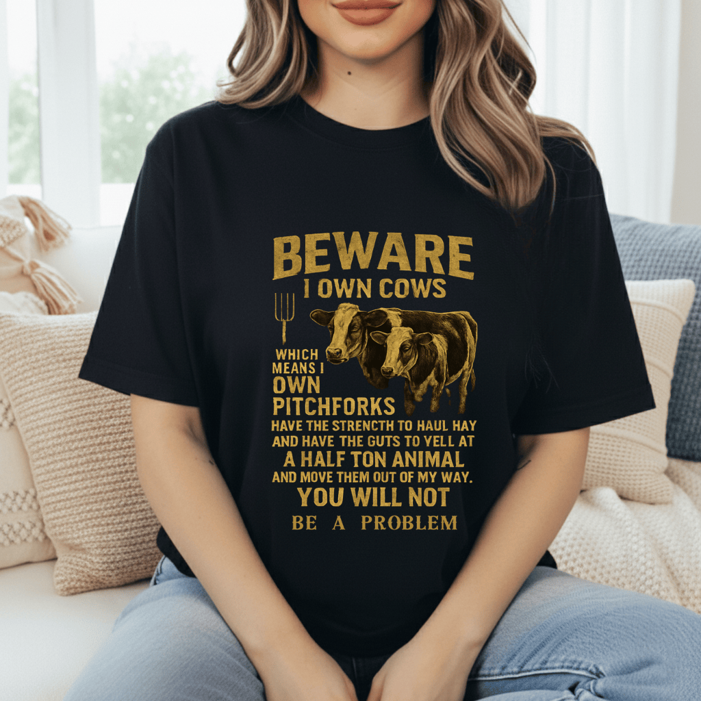BEWARE. I Have Cows T-Shirt
