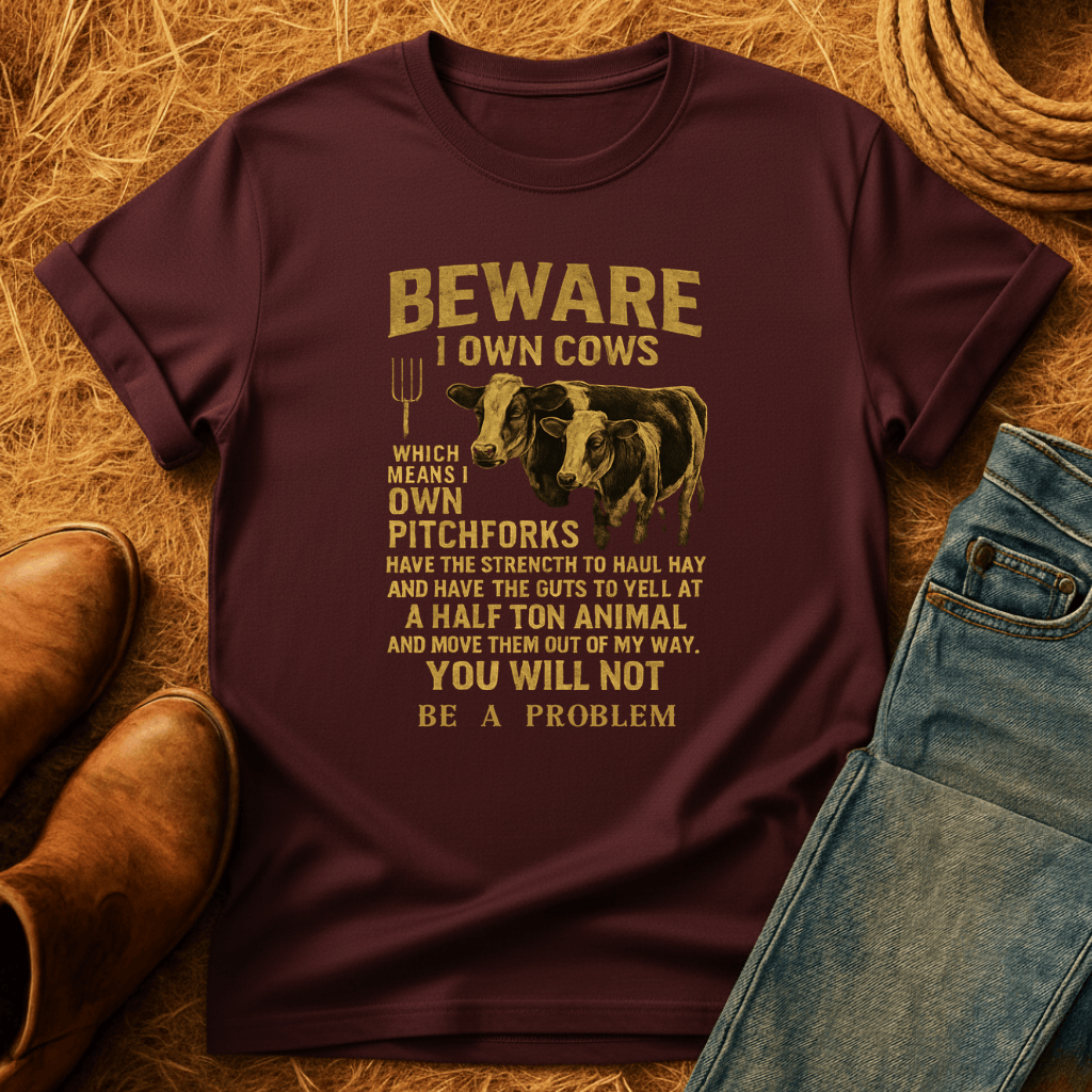 BEWARE. I Have Cows T-Shirt