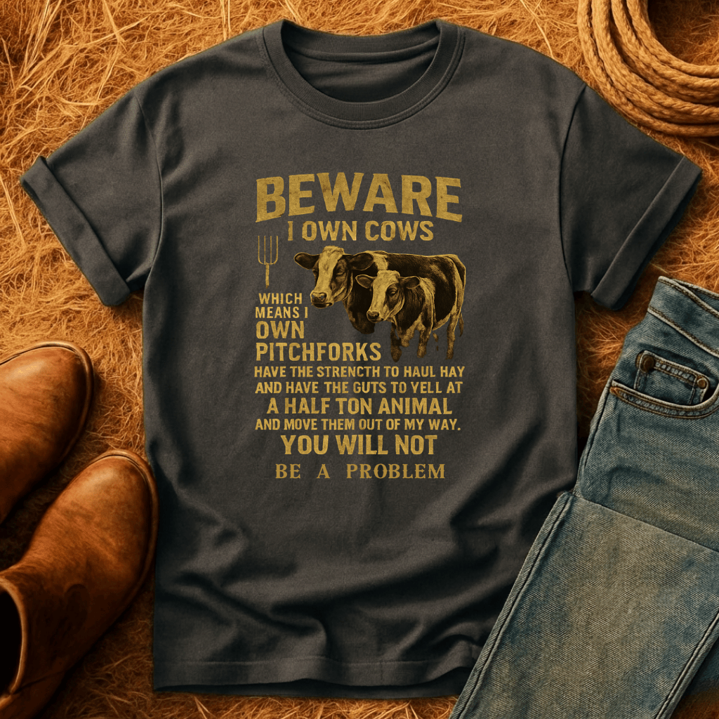 BEWARE. I Have Cows T-Shirt