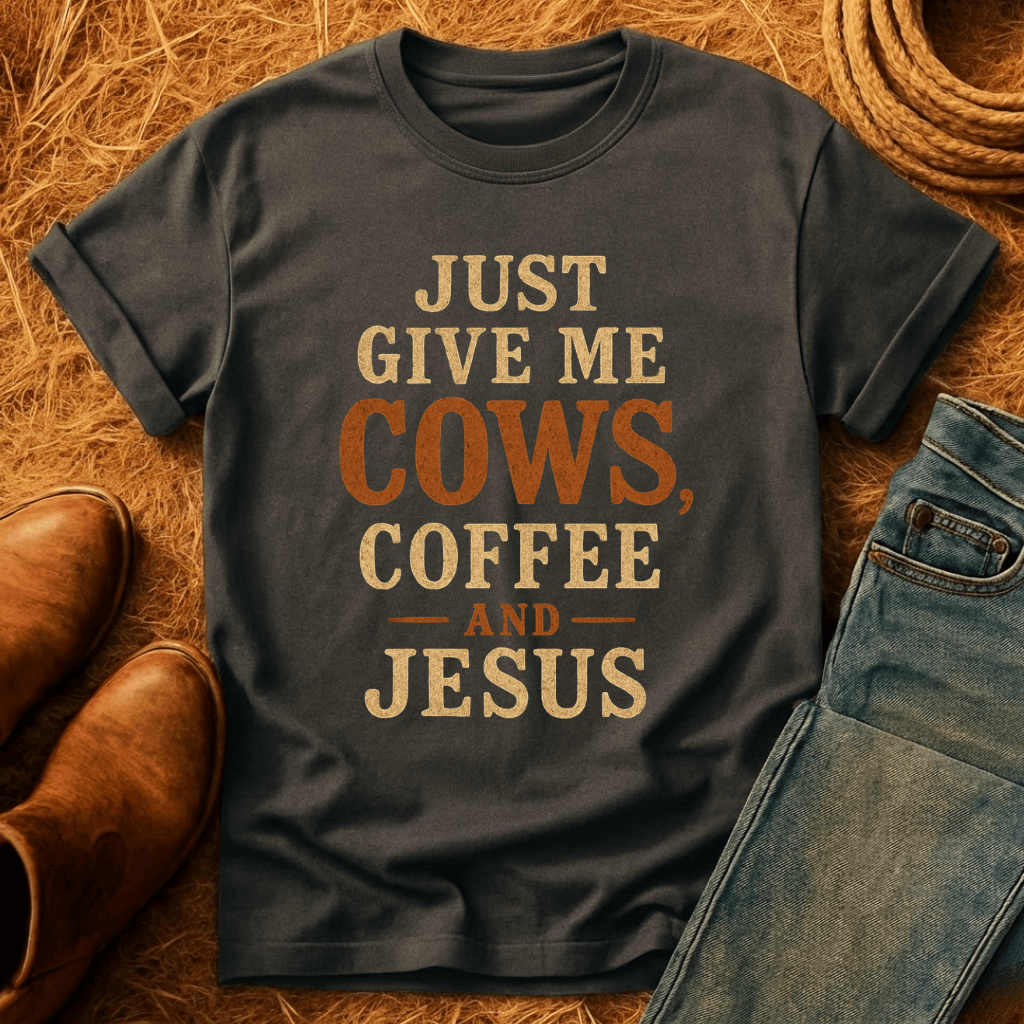 Coffee, Cows & Jesus T-Shirt