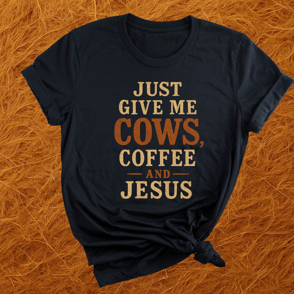 Coffee, Cows & Jesus T-Shirt