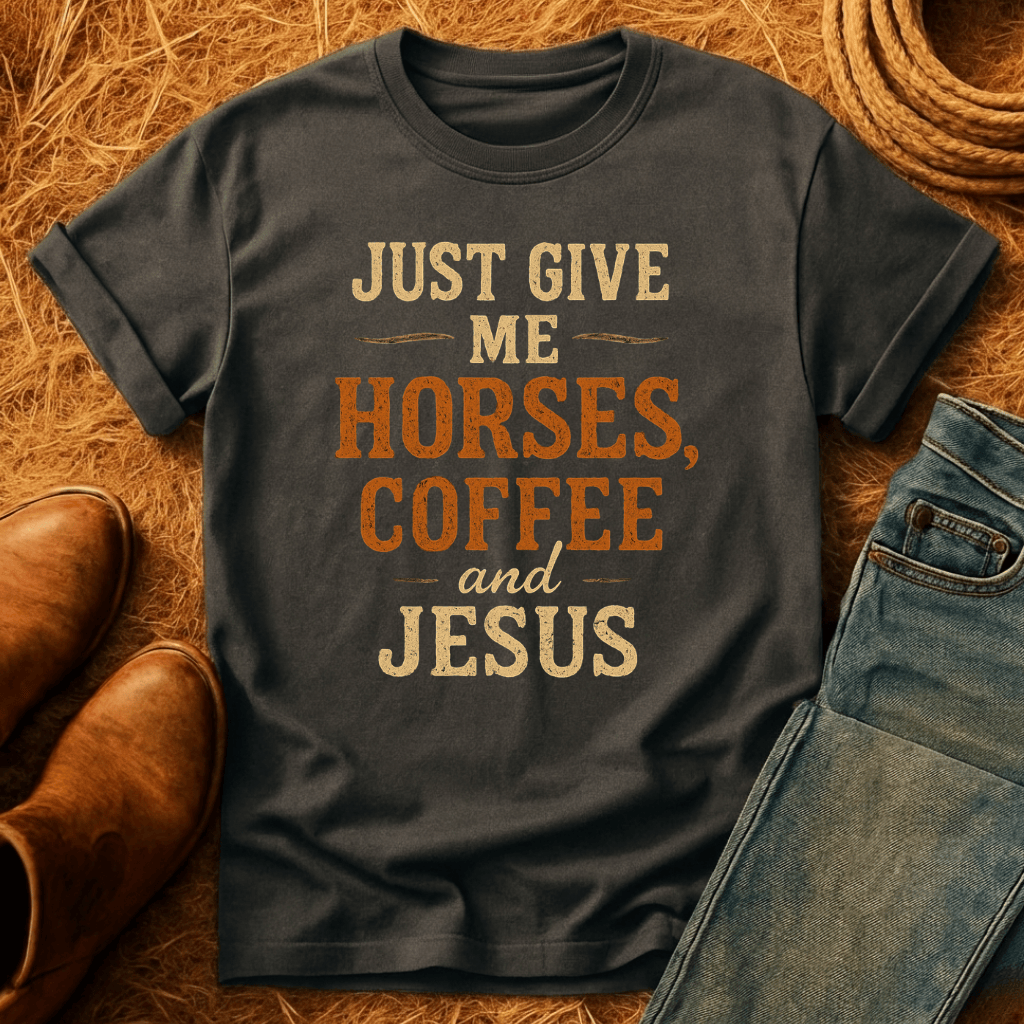 Horses Coffee & Jesus T-Shirt