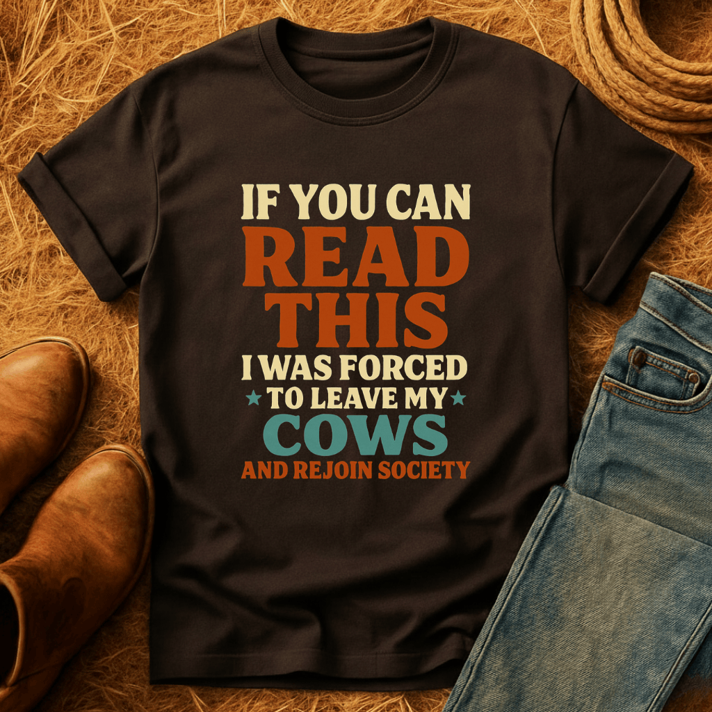Forced To Leave My Cows T-Shirt