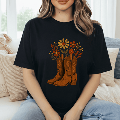 Wildflower Boots T-Shirt
