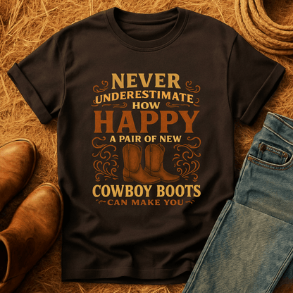 Happy New Cowboy Boots T-Shirt